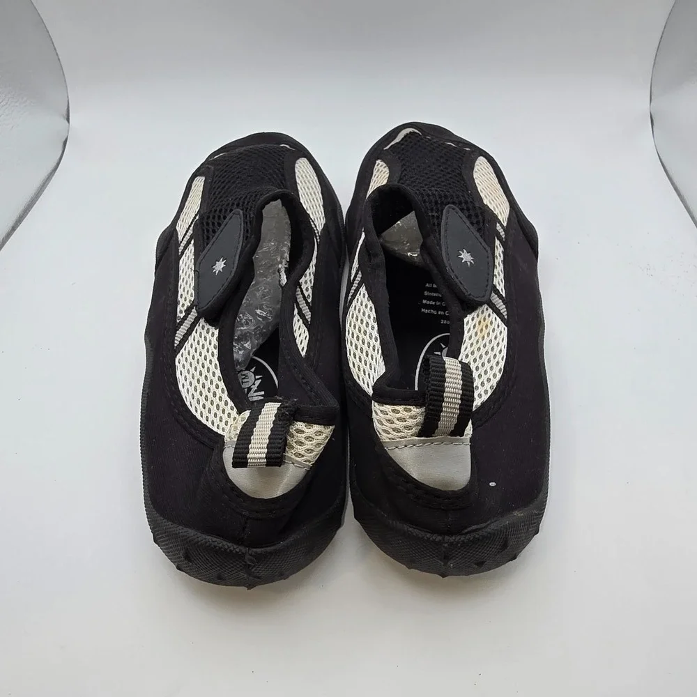 Sand n Sun Drift Large 7/8 Water Shoes Black White Beach Swim Quick-Dry Comfort